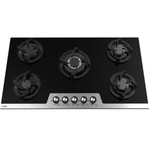 ALTON GS506 plate stove گاز صفحه ای شیشه با لبه استیل آلتون 5 شعله پلوپز وسط با قطعات ایرانی مدل gs506 آلتون