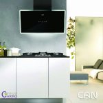 هود کن can مشکی شیشه ای مدل مارس MARS
