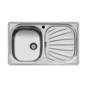 سینک توکار اخوان جنس استیل 1 لگنه کد 14 با عمق لگن 16 سانتیمتر