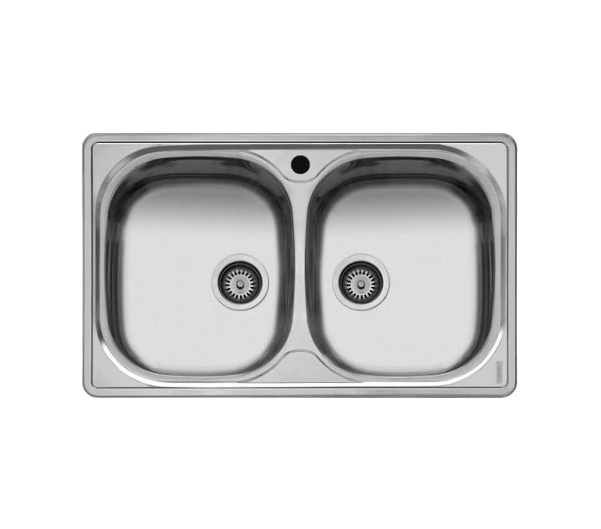 Akhwan built-in sink made of steel, 2 basins, code 15, with a basin depth of 16 cm 2 سینک توکار اخوان جنس استیل 2 لگنه کد 15 با عمق لگن 16 سانتیمتر