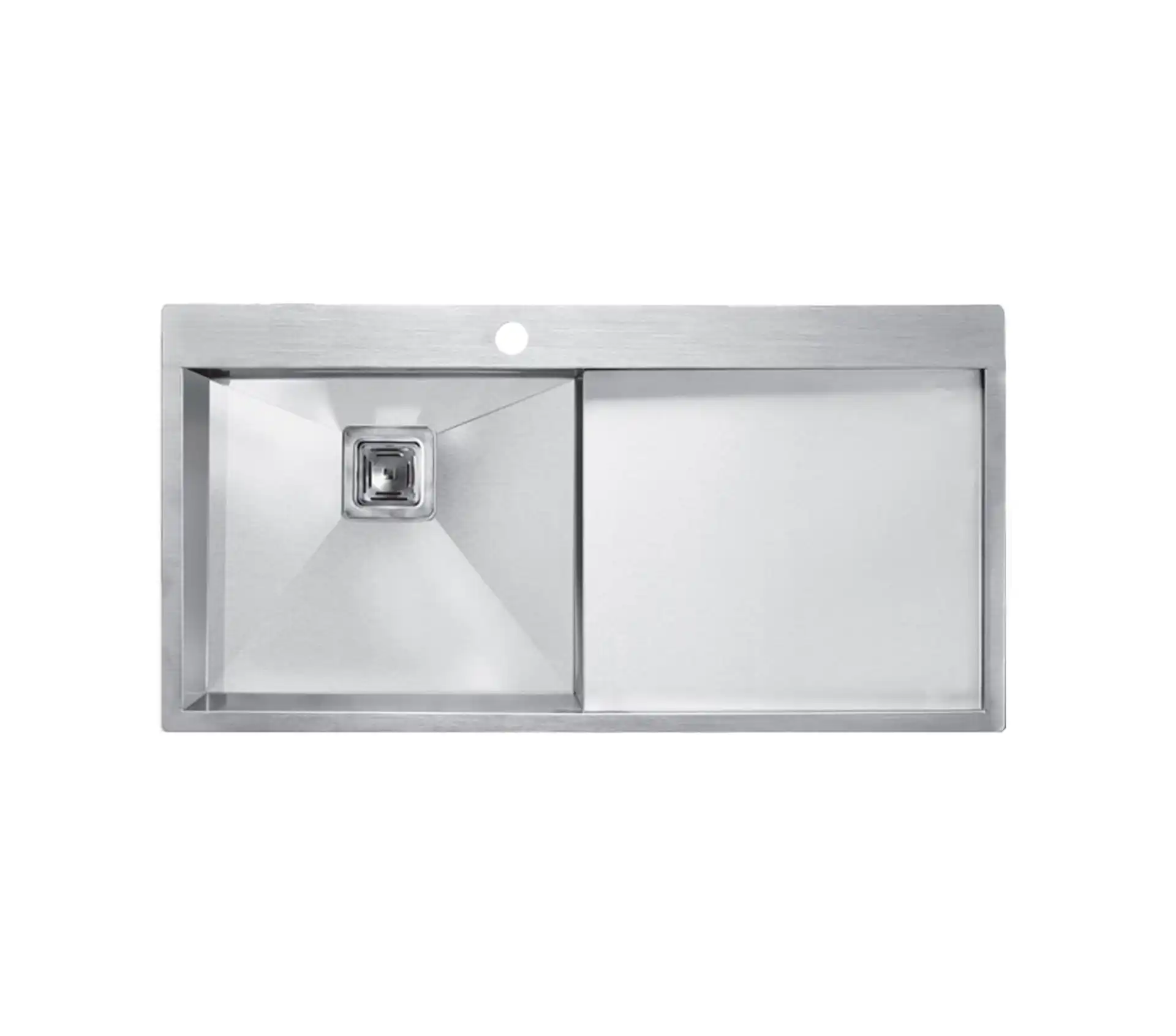 Akhwan built-in sink made of steel, 1 basin, code 350, with a basin depth of 20 cm 1 سینک توکار اخوان جنس استیل 1 لگنه کد 350 با عمق لگن 20 سانتیمتر