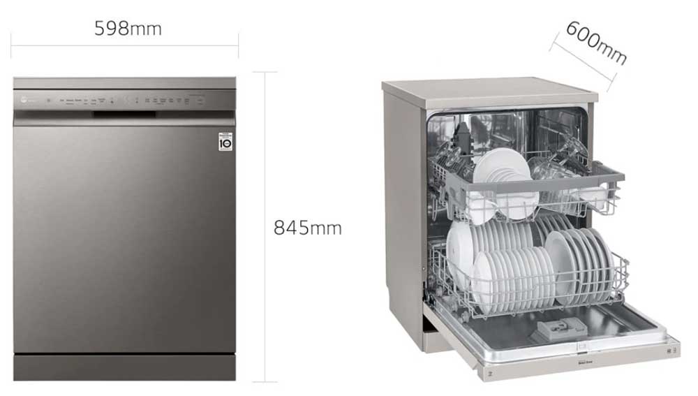 ماشین ظرفشویی ال جی 325استیل 14 پارچه دارای دو سبد و سبد قاشق چنگال جزو پرفروش ترین محصولات شرکت الجی