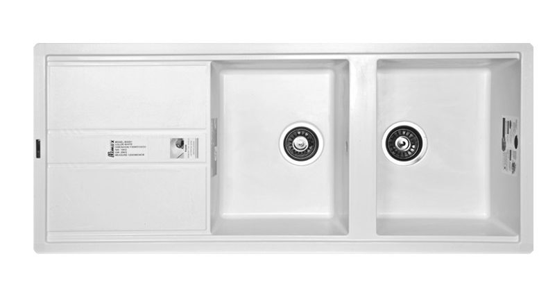 bg001-W سینک sink توکار ظرفشویی ظرفشوئی بیمکث bimax مدل BG 001 سفید فروش اقساطی سینک