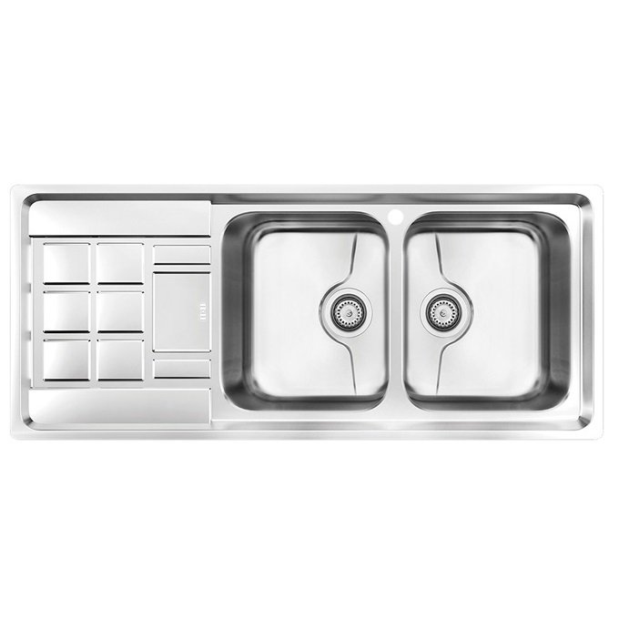 سینک-آشپزخانه-کن-8022 R سینک 2 لگنه توکار کن CAN مدل 8022P لگن راست