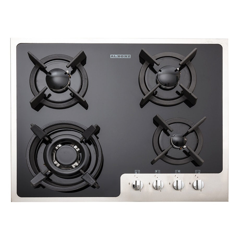G-4602-S اجاق گاز شیشه ای 4 شعله استیل البرز STEEL ALBORZ مدل g 4602 S