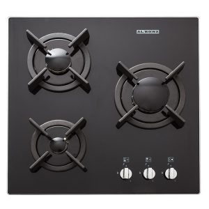 اجاق گاز شیشه ای 3 شعله استیل البرز STEEL ALBORZ مدل g 3501