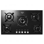 اجاق گاز شیشه ای 5 شعله استیل البرز STEEL ALBORZ مدل g 5904