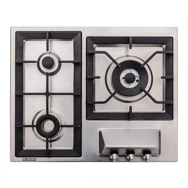 s 3601 اجاق گاز صفحه ای اجاق گاز صفحه ای رومیزی استیل 3 شعله steel alborz استیل البرز مدل s 3601