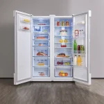 طراحی داخلی یخچال و فریزر دوقلو دیپوینت مکس استیل