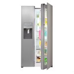 یخچال و فریزر ساید بای ساید اسنوا Snowa رنگ استیل نقره ای مدل SN8-3350SS