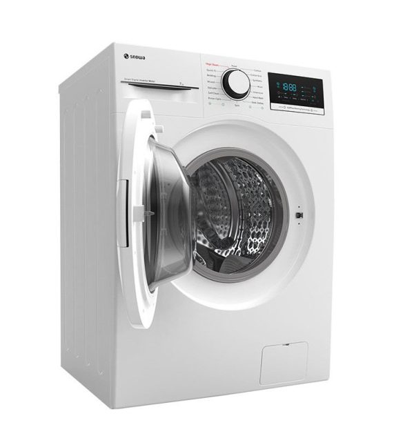 ماشین لباسشویی اسنوا 7 کیلویی درب از جلو با قابلیت اضافه کردن لباس هوشمند رنگ سفید مدل ماشین لباسشویی هارمونی SWM72300