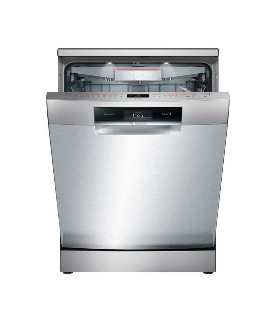 ماشین ظرفشویی بوش اصل آلمان 14 نفره رنگ استیل نقره ای با 3 سبد شستشو مدل SMS88TI02M