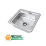سینک توکار فانتزی نگین الماس مدل SA33 ، سینک الماس 33