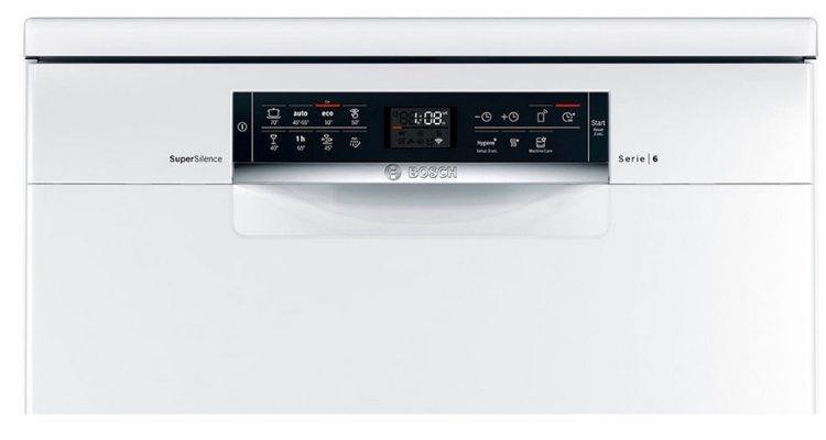 ماشین ظرفشویی بوش 14 نفره سری 6 مدل 67ZCW37Q با رنگ سفید و ظرفیت مناسب مورد پسند خانواده ها قرار می گیرد.
