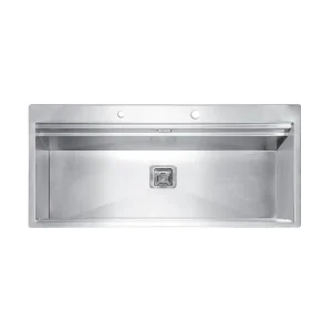 سینک توکار اخوان جنس استیل 1 لگنه کد 355 با عمق لگن 25 سانتیمتر