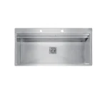 سینک توکار اخوان جنس استیل 1 لگنه کد 356 با عمق لگن 25 سانتیمتر