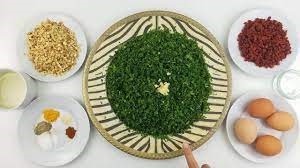 مواد لازم برای پخت کوکو سبزی