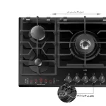 گاز رومیزی و صفحه ای پنج شعله شیشه ایی آلتون G535DB