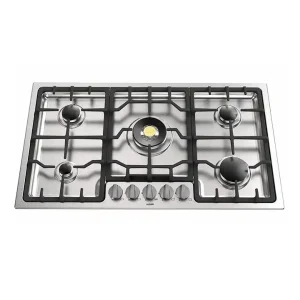 تصویر اصلی گاز صفحه ای و رومیزی آلتون جنس استیل 5 شعله پلوپز وسط سرشعله ایتالیا باچدن 3 تکه مدل IS525