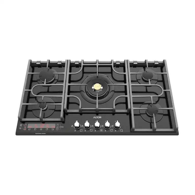Alton IG535DB tabletop and plate gas stove 1 گاز رومیزی و صفحه ای شیشه ایی پنج شعله آلتون IG535DB