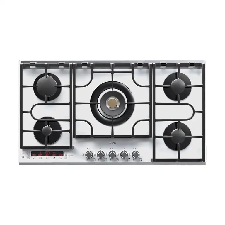 Alton IG535DW tabletop and plate gas stove 1 گاز رومیزی و صفحه ای شیشه ایی پنج شعله آلتون IG535DW