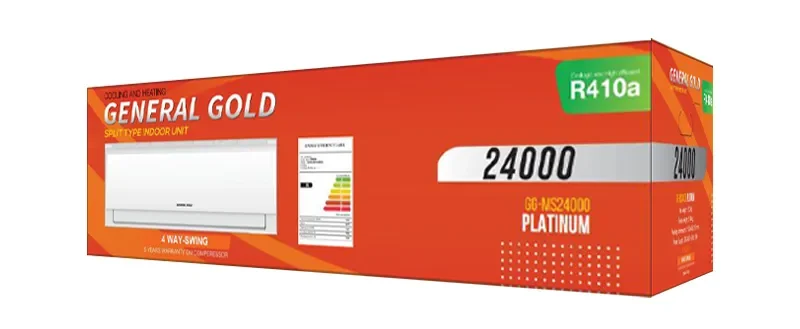 تصویر جعبه اسپلیت دیواری و پنل کولر گازی جنرال گلد مدل GG-MS24000 سری پلاتینیوم