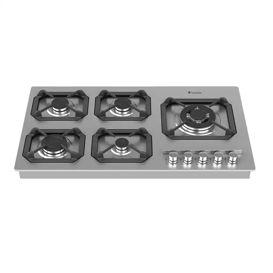 ds523 datees گاز رومیزی استیل 5 شعله شعله پلوپز کنار داتیس مدل ds523 گاز صفحه ای داتیس با قطعات ایتالیا
