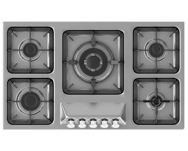 گاز رومیزی استیل 5 شعله شعله پلوپز وسط داتیس مدل ds518