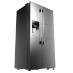 یخچال فریزر ساید بای ساید دوو ساخت ایران رنگ سیلور و نقره ای مدل DS-3320SS فروش اقساطی یخچال فریزر دوو نمای روبرو
