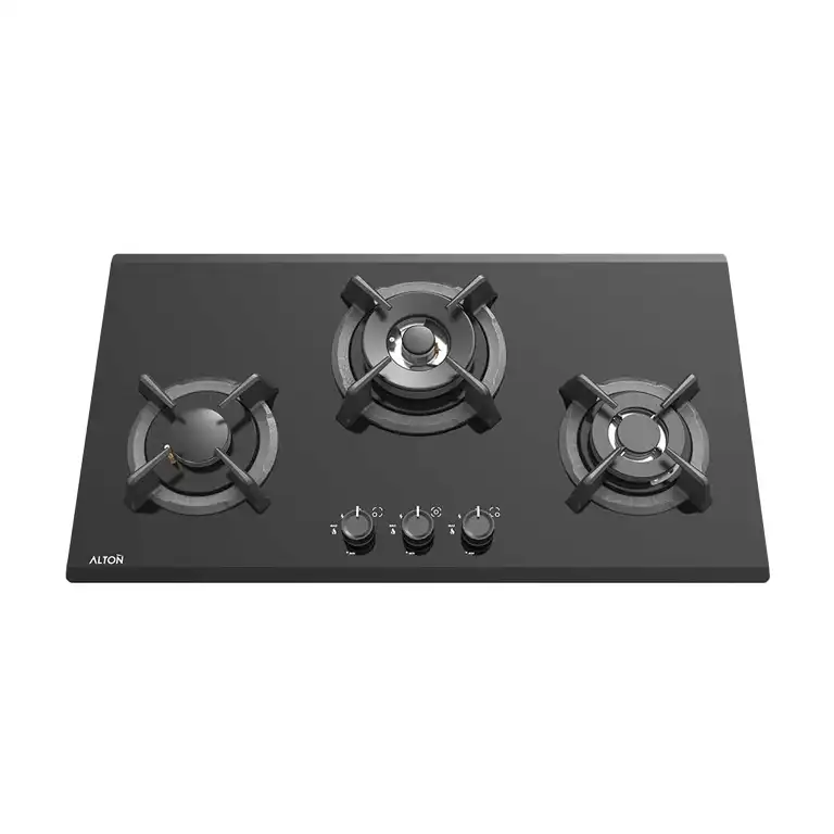 Alton G303B table and plate gas stove 2 گاز رومیزی و صفحه ای شیشه ایی سه شعله آلتون G303B