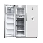 یخچال و فریزر دوقلو دوو رنگ سفید مدل DLRF-2036GW با درب فریزر باز