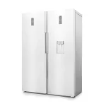 یخچال و فریزر دوقلو دوو رنگ سفید مدل DLRF-2036GW از نمای بغل