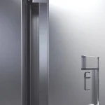 تصویر آبریز روی درب یخچال یخچال و فریزر دوقلو دوو رنگ نقره ای طوسی تیتانیوم مدل SRF-21SS-silver با درب فریزر باز تعداد طبقات فریزر