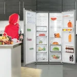 مشاهده تعداد طبقات فریزر و یخچال، یخچال فریزر دوقلو دوو رنگ سفید مدل SRFi-20GW