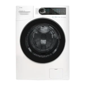 ماشین لباسشویی رنگ سفید 9 کیلویی دوو مدل SE991C از نمای جلو