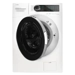 ماشین لباسشویی رنگ سفید 9 کیلویی دوو مدل SE991C از نمای جلو با درب باز