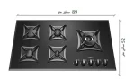 گاز رومیزی و صفحه ای رابیتس RG-558 - Image 2