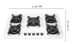 گاز رومیزی و صفحه ای رابیتس RG-548W - Image 2
