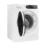 ماشین لباسشویی 9 کیلویی سری سنیور سفید دوو مدل DWK1-SE991C بدنه سری اکو با درب باز