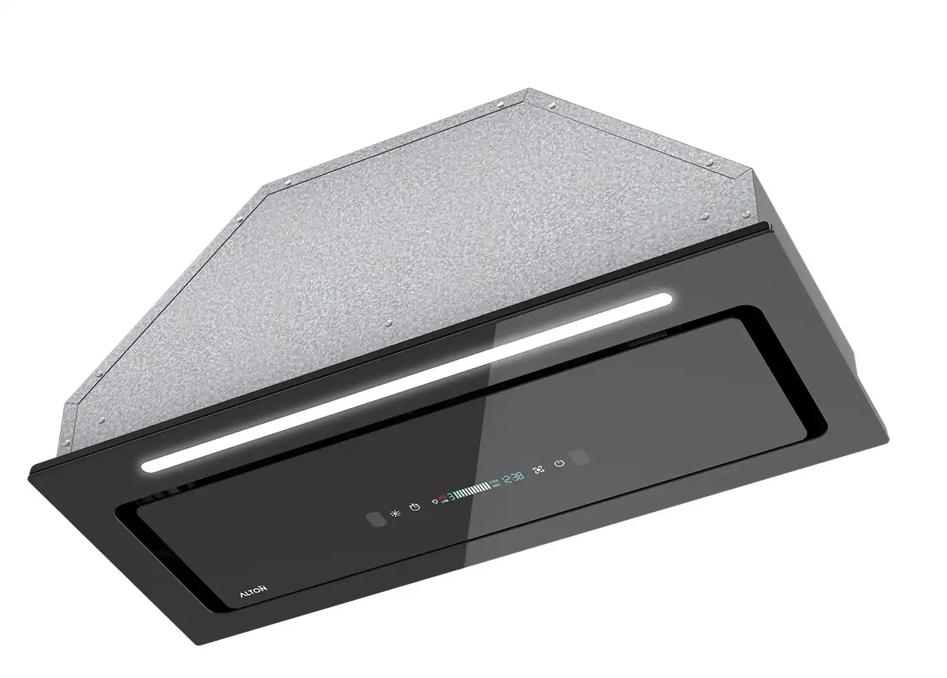 هود جدید آلتون رنگ مشکی جنس شیشه با دو حسگر حرکتی موشن مدل H710b