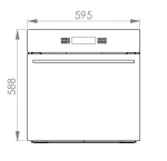 ابعاد فر کن شیشه ای مشکی مدل E6560