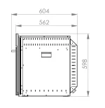 ابعاد فر کن شیشه ای مشکی مدل E6560