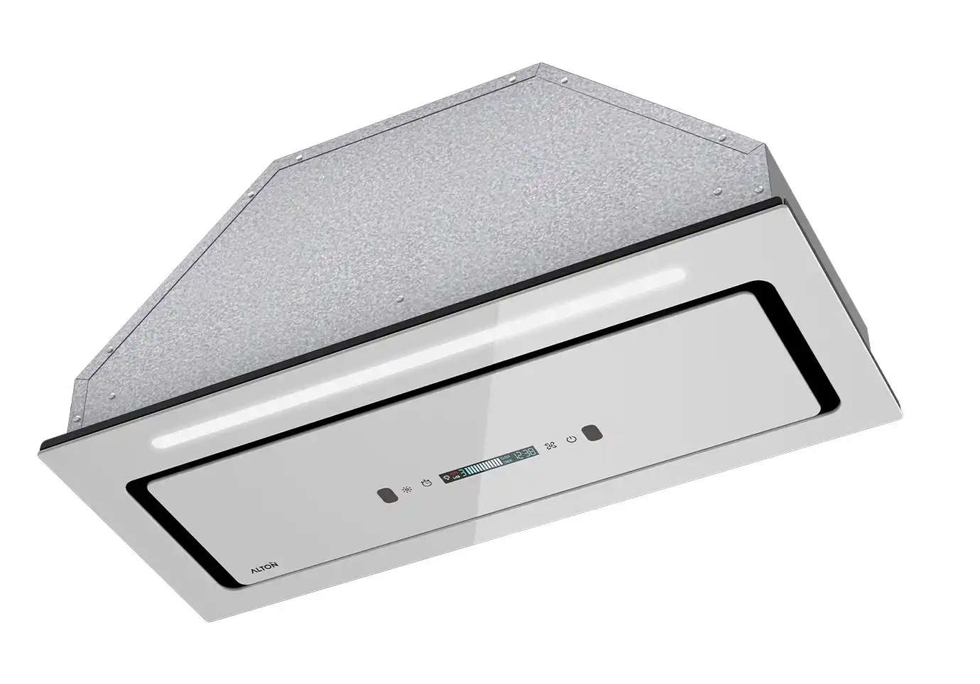 هود جدید آلتون رنگ سفید جنس شیشه با دو حسگر حرکتی موشن مدل H710w