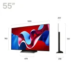 ابعاد تلویزیون ال جی 55 اینچ C4