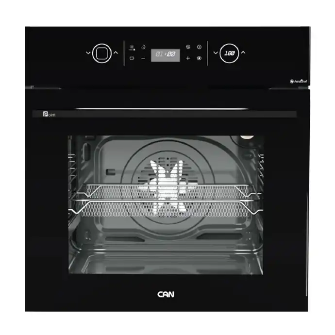 point oven can فر توکار جدید کن مدل پوینت Point رنگ مشکی با صفحه نمایش لمسی به همراه ولوم