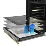 فر توکار برقی هواپز شیشه ایی آلتون