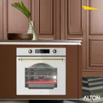 فر آلتون عرض 60 نمای شیشه ای رنگ سفید آلتون مدل v540W