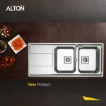 سینک توکار استیل ضد خش آلتون مدل 1164 سایز 116 در 52 سانت