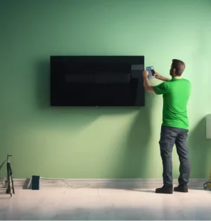نصب تلویزیون بزرگ برای دیوار به وسیله براکت