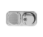 سینک توکار اخوان جنس استیل 1 لگنه کد 113 با عمق لگن 18 سانتیمتر